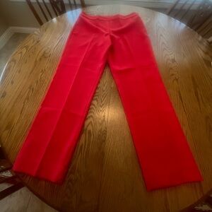 NWT Natori Cropped High Waist Pants Side Zip Red Size 14 Casual